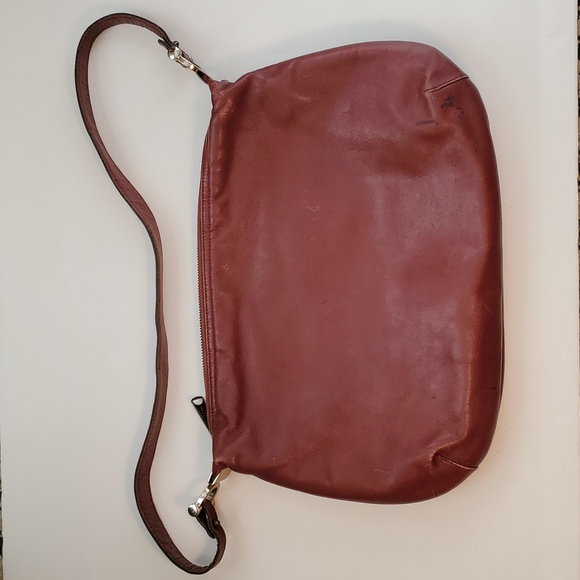 Vintage Red Leather Satchel Handbag - Picture 2 of 7